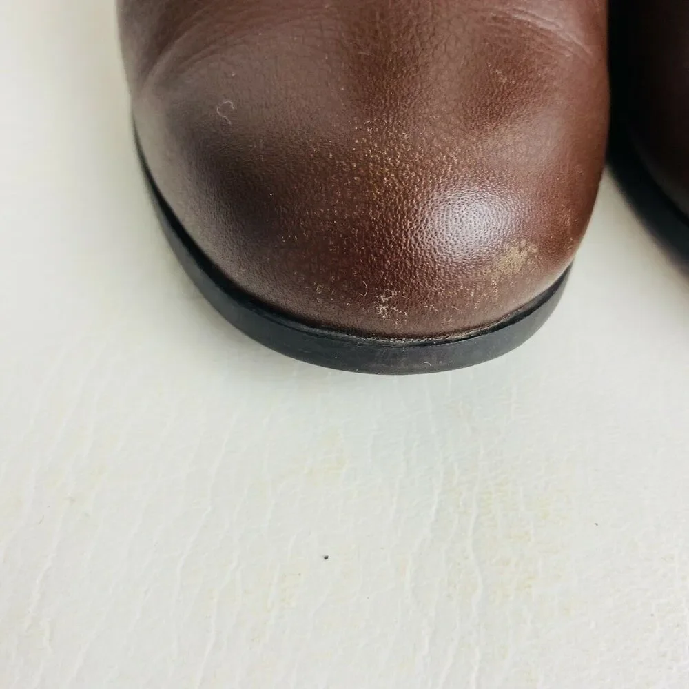 Cole Haan Ankle Boots Rhinecliff Grand Leather Bootie Brown‎ Side Zip Sz 7B